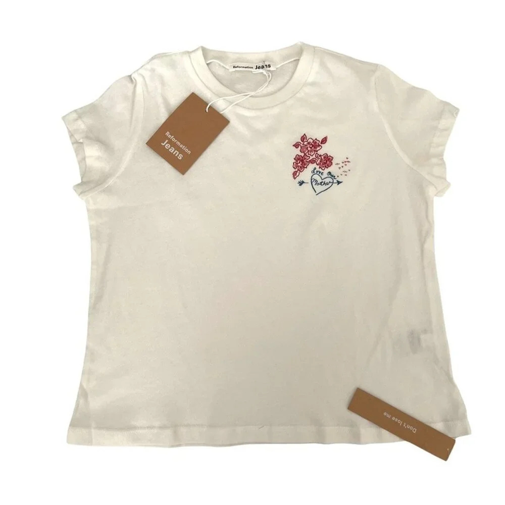 Reformation Kids Perfect Vintage Organic Cotton Shirt Size 6‎ NWT